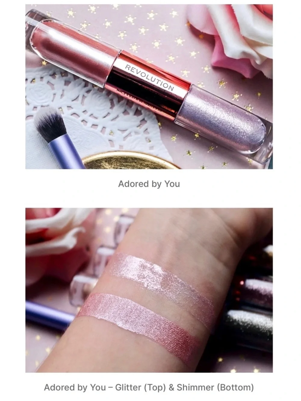 Revolution Eye Glisten Foil & Glitter Eyeshadow in Adored By You